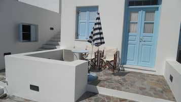 Studio, uitzicht op zee | Terras