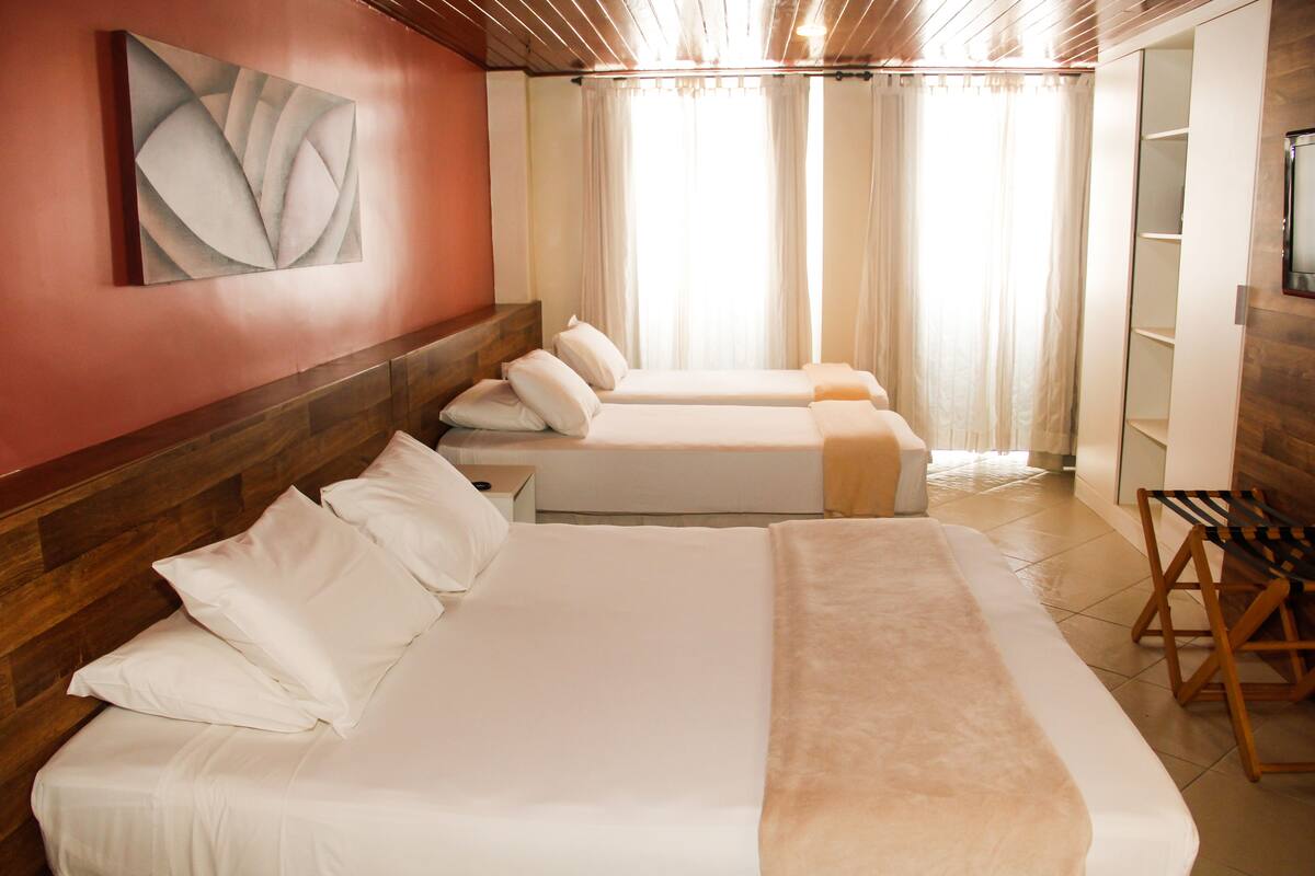 Triple Room, Non Smoking | Minibar, desk, blackout drapes, iron/ironing board (on request)