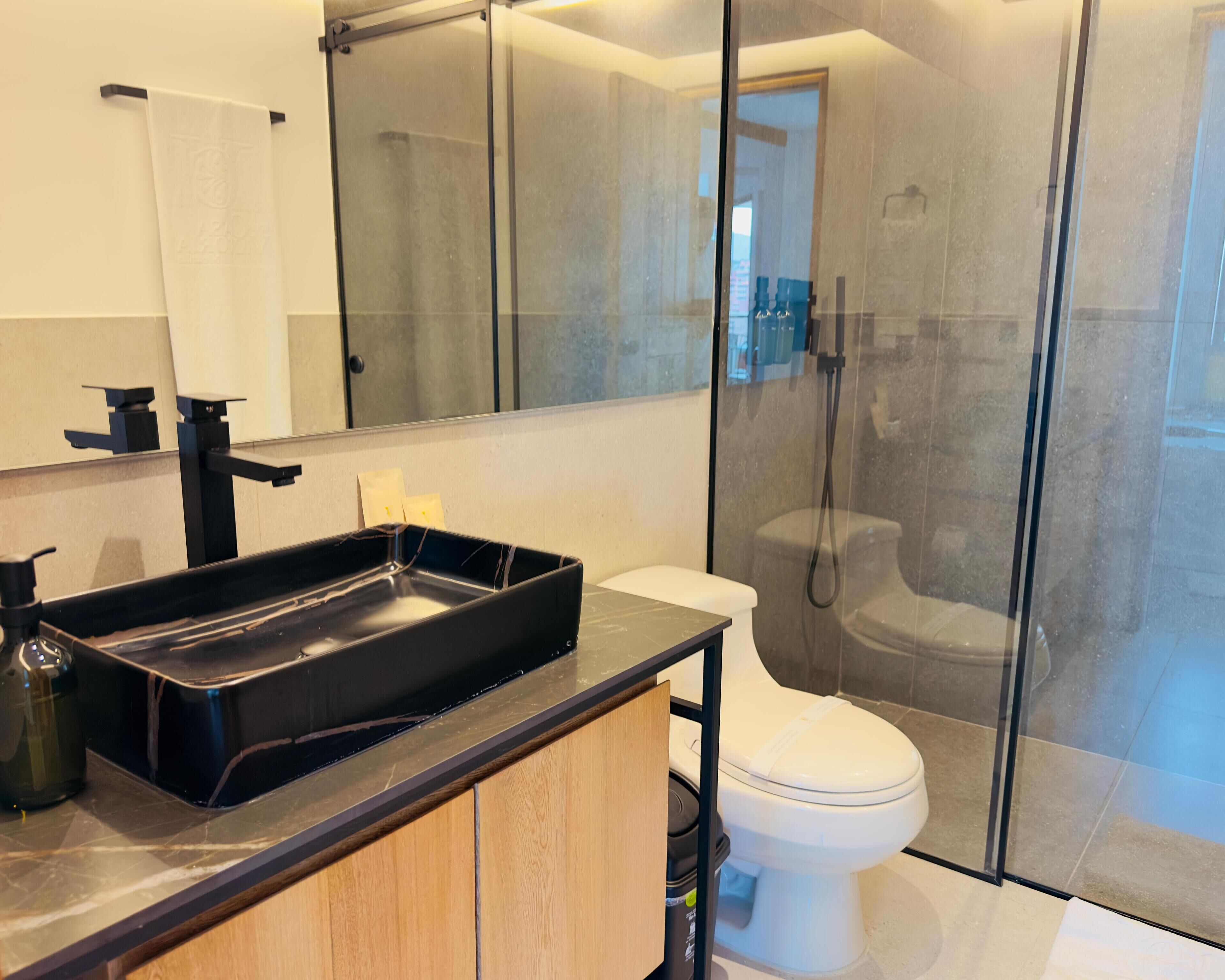 superior room, 2 queen beds, balcony | bathroom | hair dryer, bidet, towels