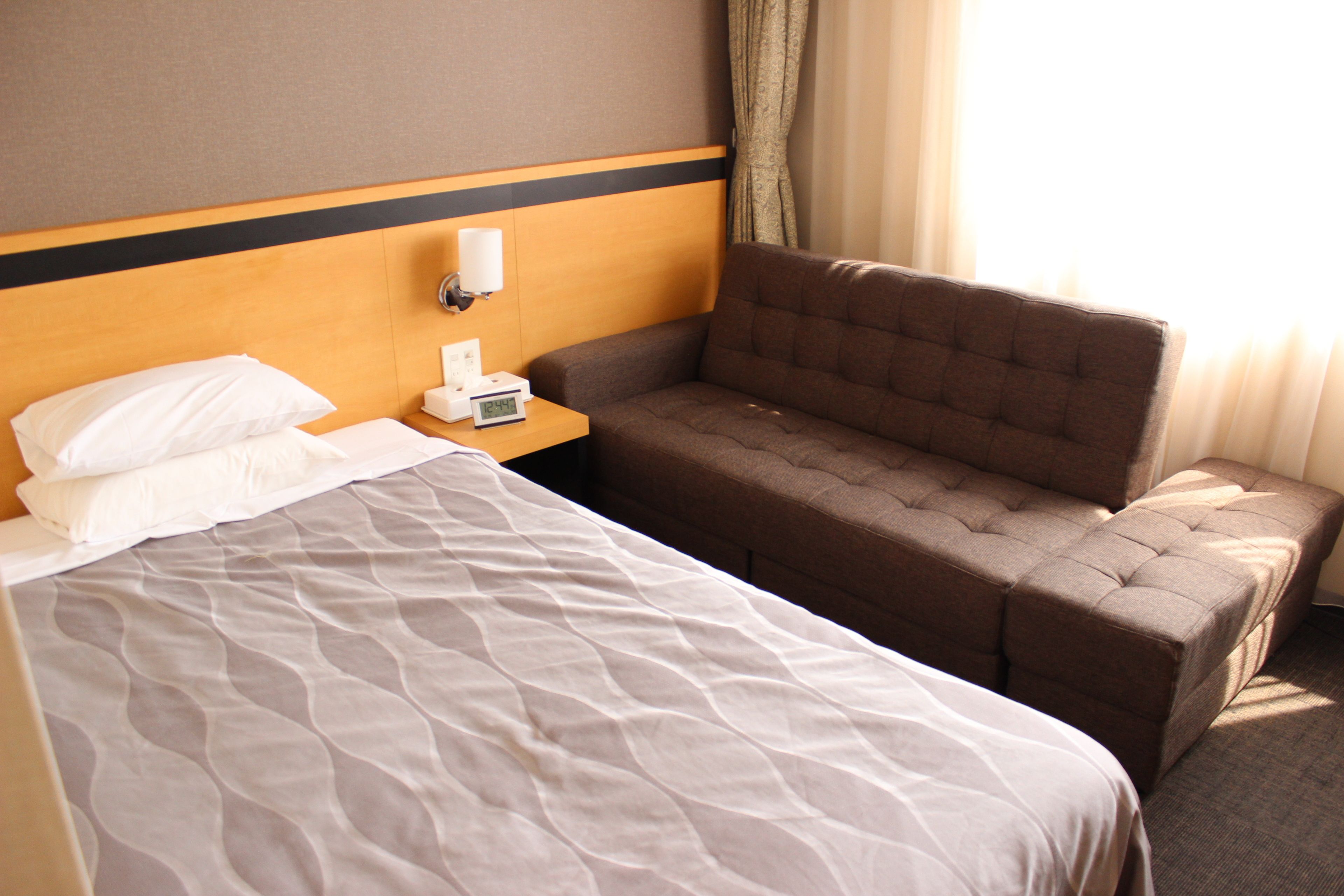 blackout curtains, iron/ironing board, free wifi, bed sheets