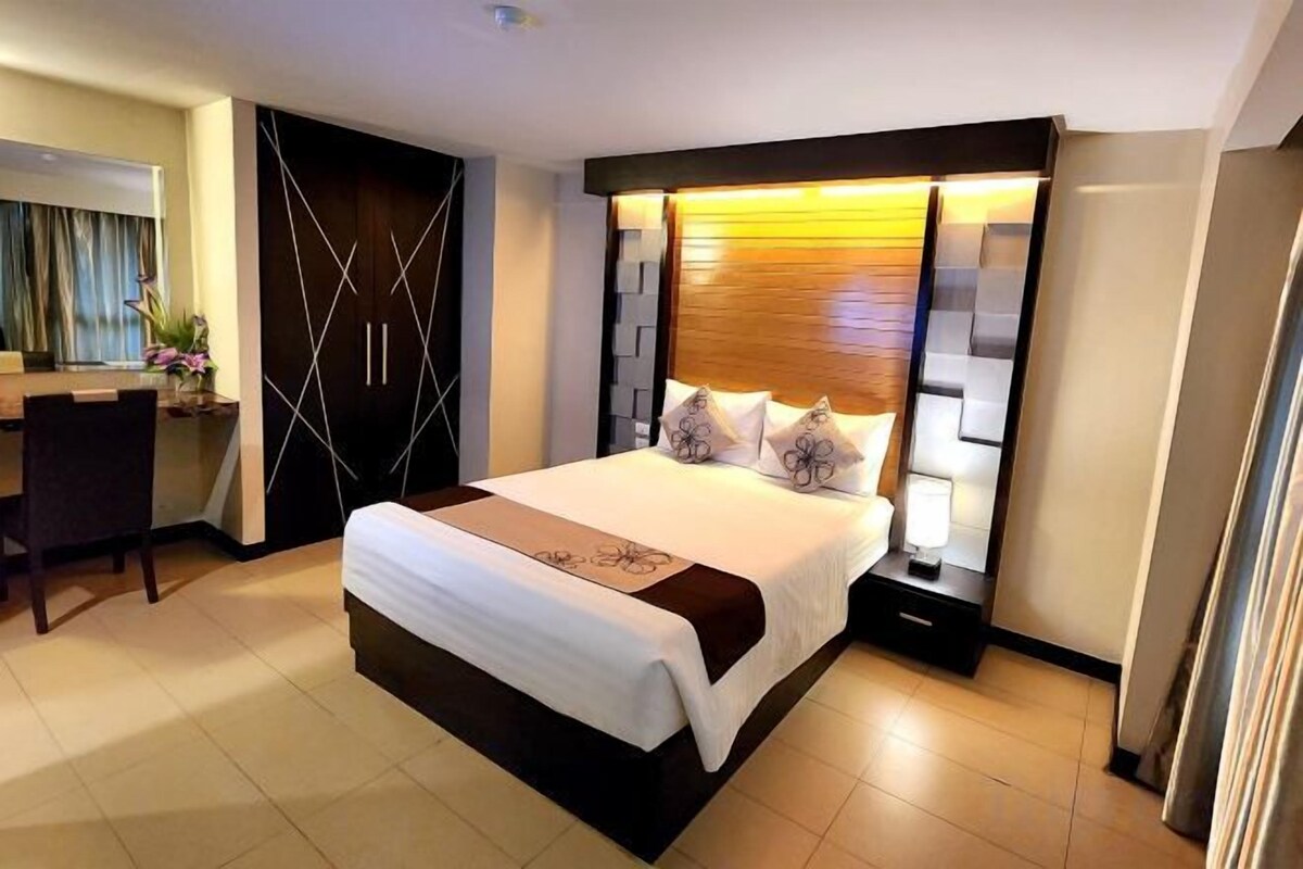 Blackout drapes, iron/ironing board (on request), WiFi (free)