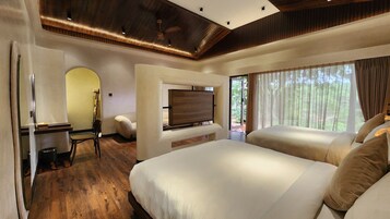 Ropa de cama de alta calidad y minibar