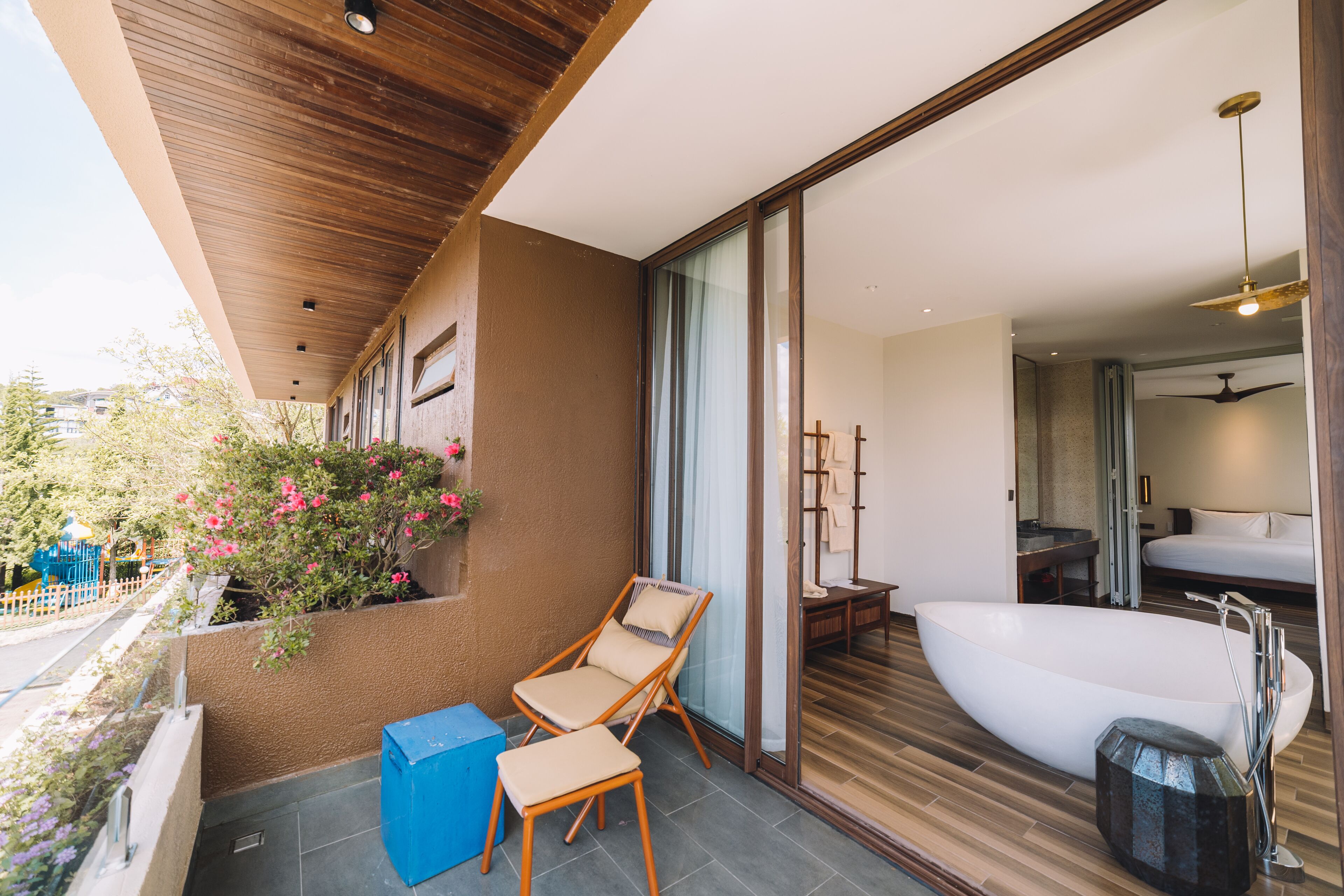 deluxe triple room, mountain view | terrace/patio