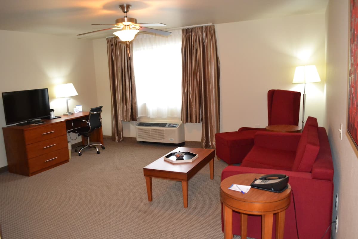 スイート バリアフリー | ピロートップベッド、デスク、アイロン / アイロン台、可動式ベッド