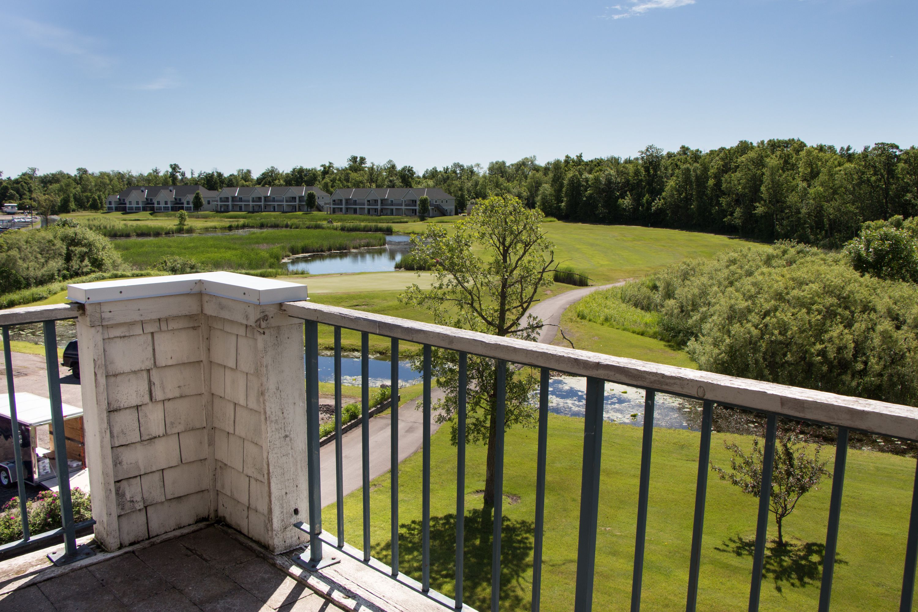 deluxe suite, 1 king bed with sofa bed, balcony, golf view | balcony view