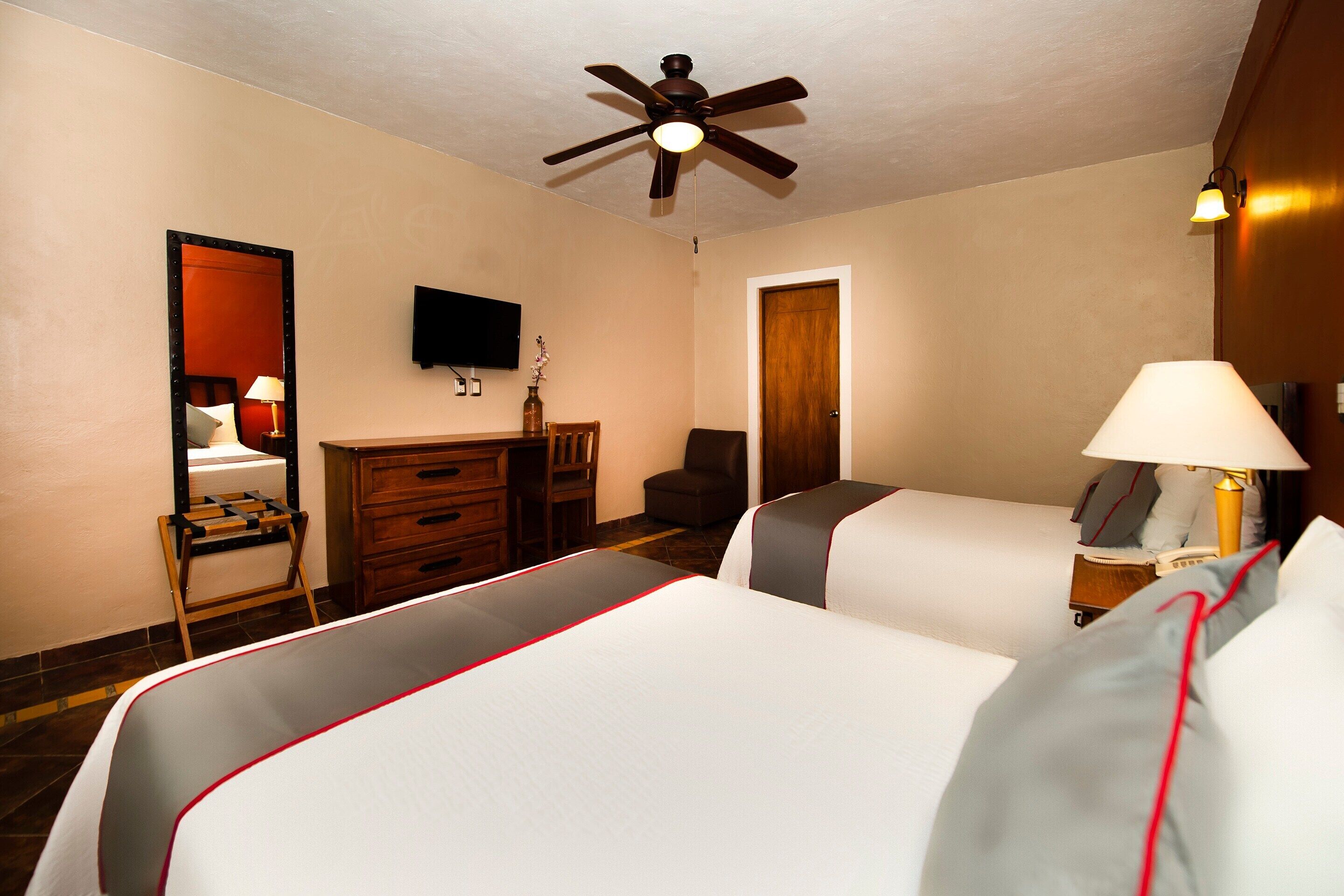 standard room, 2 double beds | premium bedding, down duvets, desk, free wifi