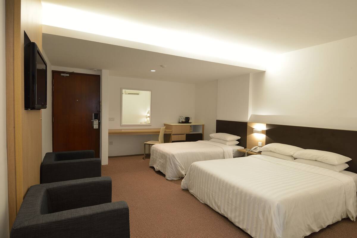 In-room safe, desk, iron/ironing board, WiFi (free)