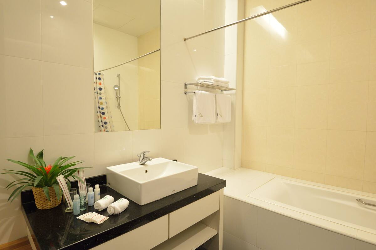 In-room safe, desk, iron/ironing board, WiFi (free)