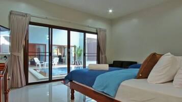 Three Bedroom Pool Villa | Minibar, desk, rollaway beds, free WiFi