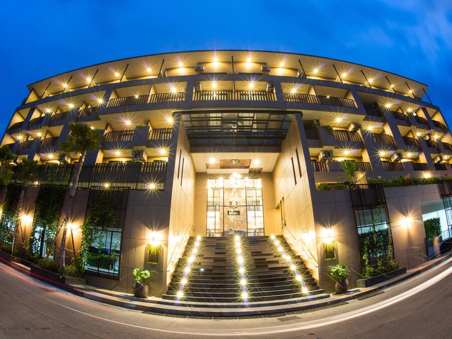 Front of property – evening/night