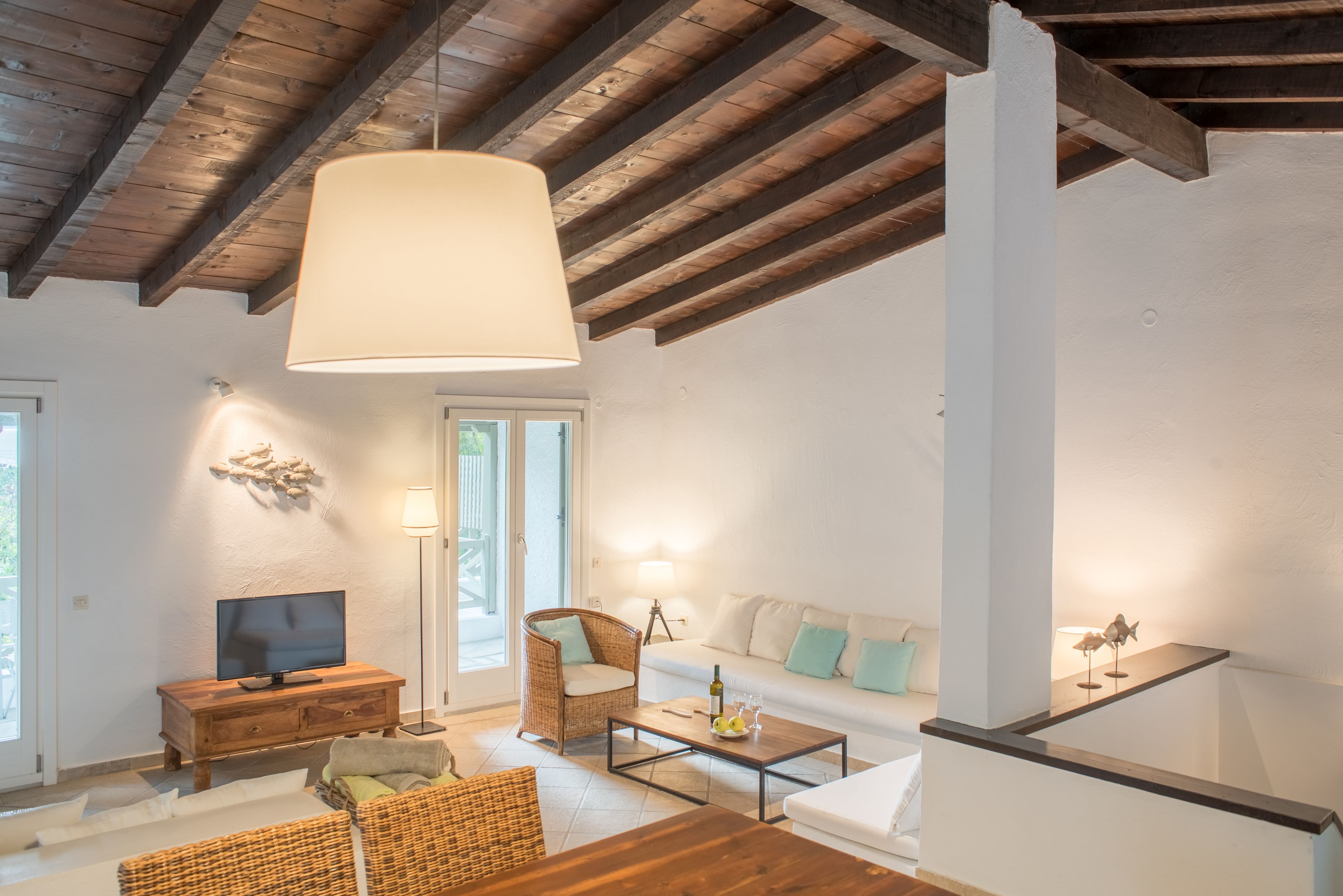 villa, 3 bedrooms, sea view | living area | led tv