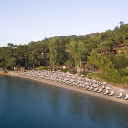 Private beach, sun-loungers, beach umbrellas, beach volleyball