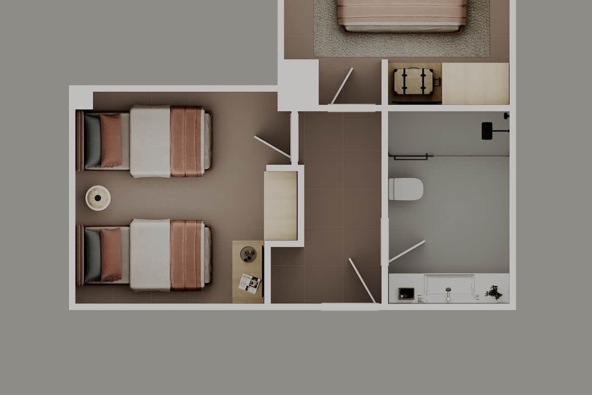 Club Family Room | Minibar, in-room safe, desk, laptop workspace