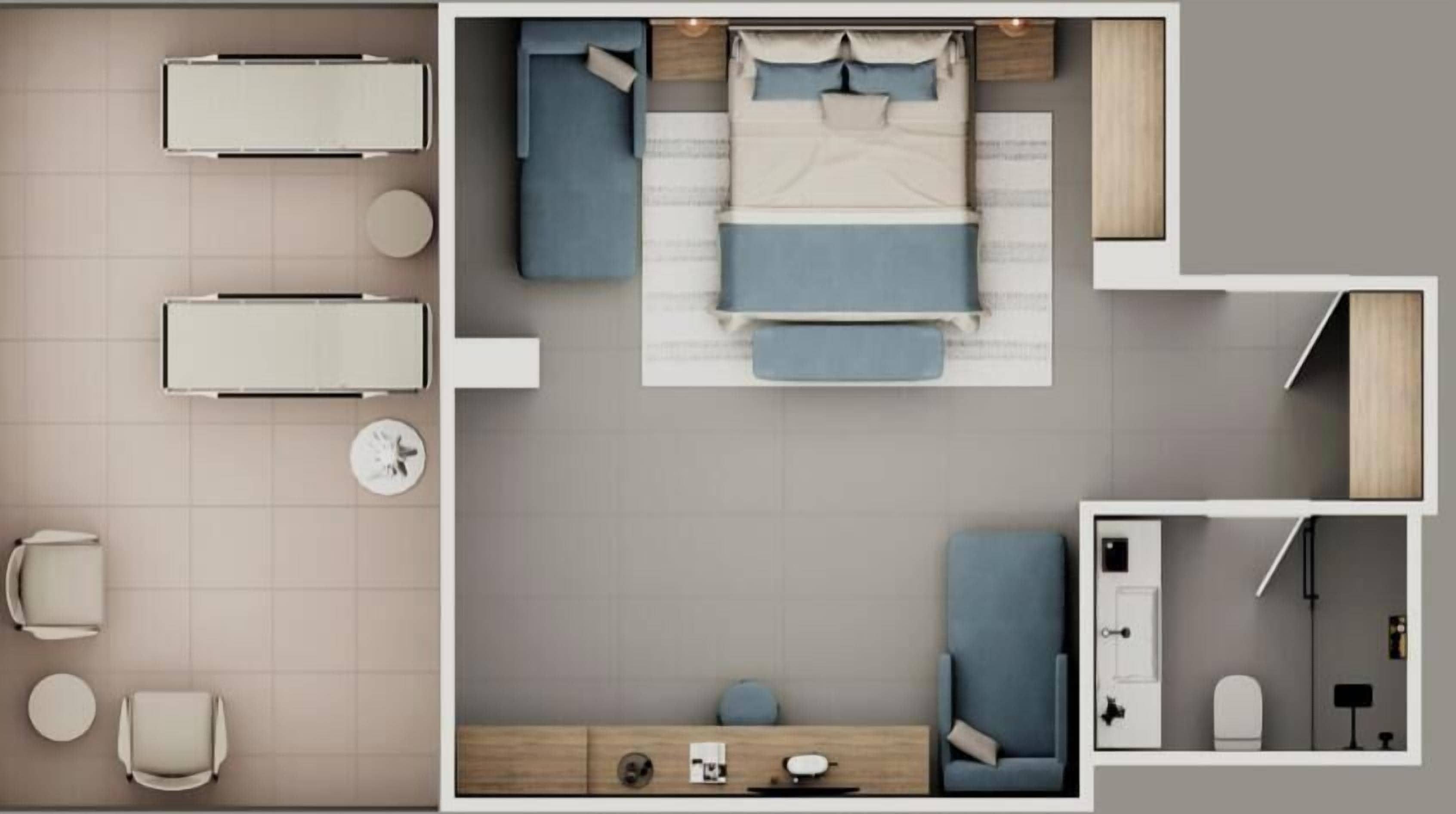 Superior Room, 1 Bedroom, Balcony | Minibar, in-room safe, desk, laptop workspace