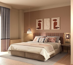 Minibar, caja de seguridad en la habitación y escritorio