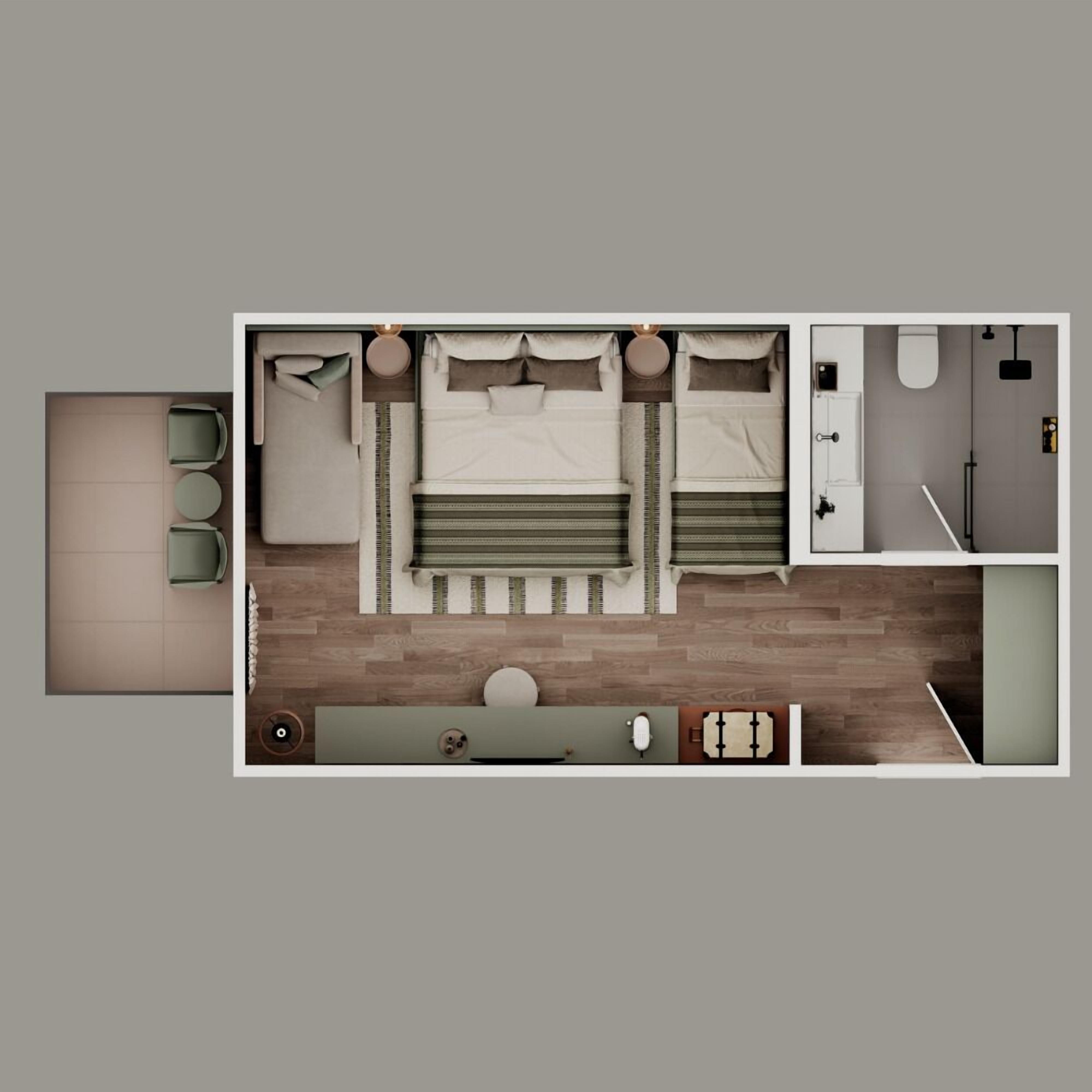 Comfort-Zimmer, 1 Schlafzimmer, Balkon | Minibar, Zimmersafe, Schreibtisch, laptopgeeigneter Arbeitsplatz