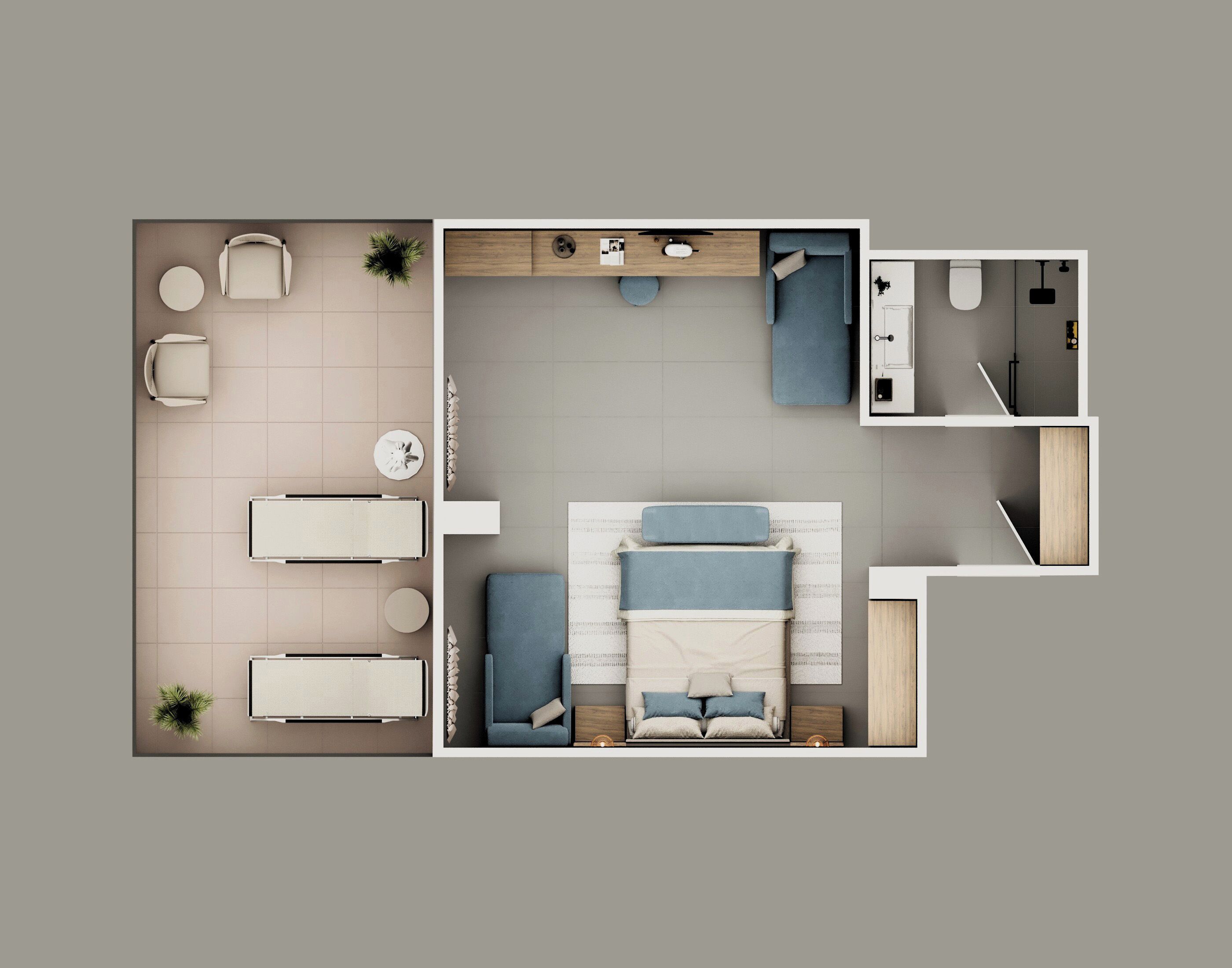 Superior Room, 1 Bedroom, Balcony | Bathroom