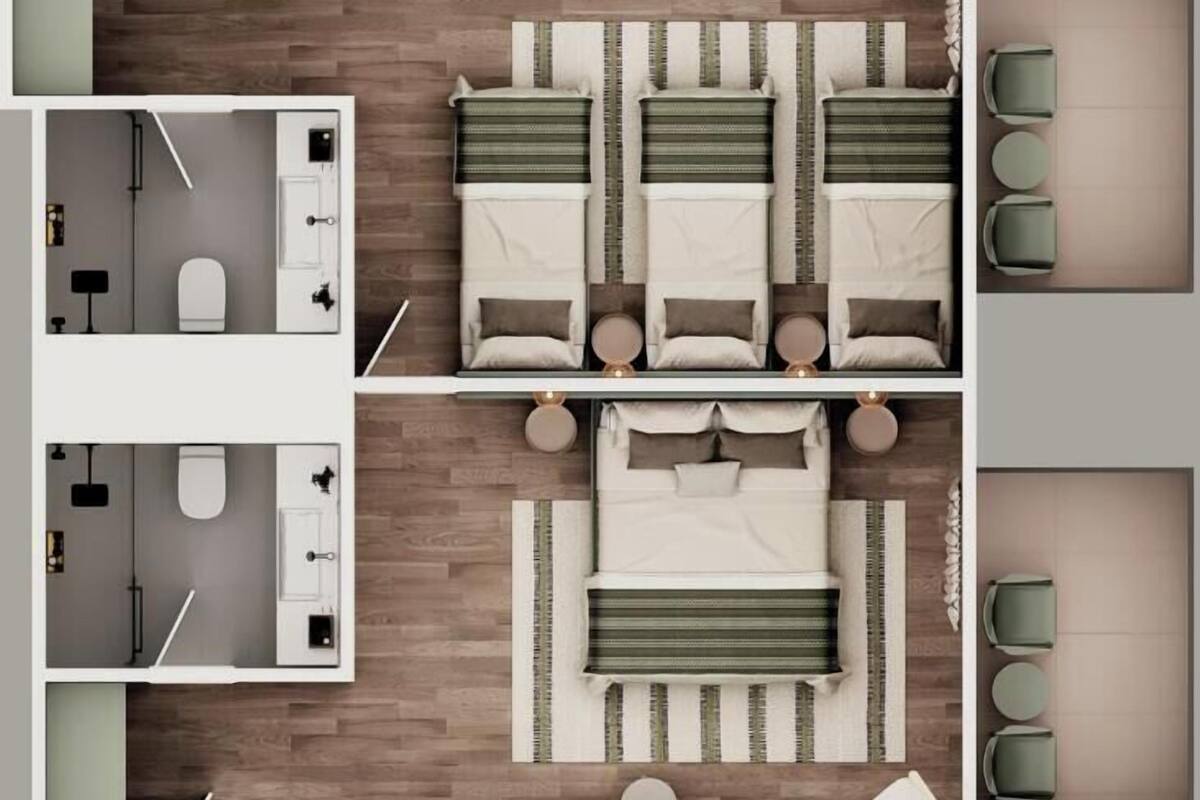 Hotel Family Room | Minibar, in-room safe, desk, laptop workspace