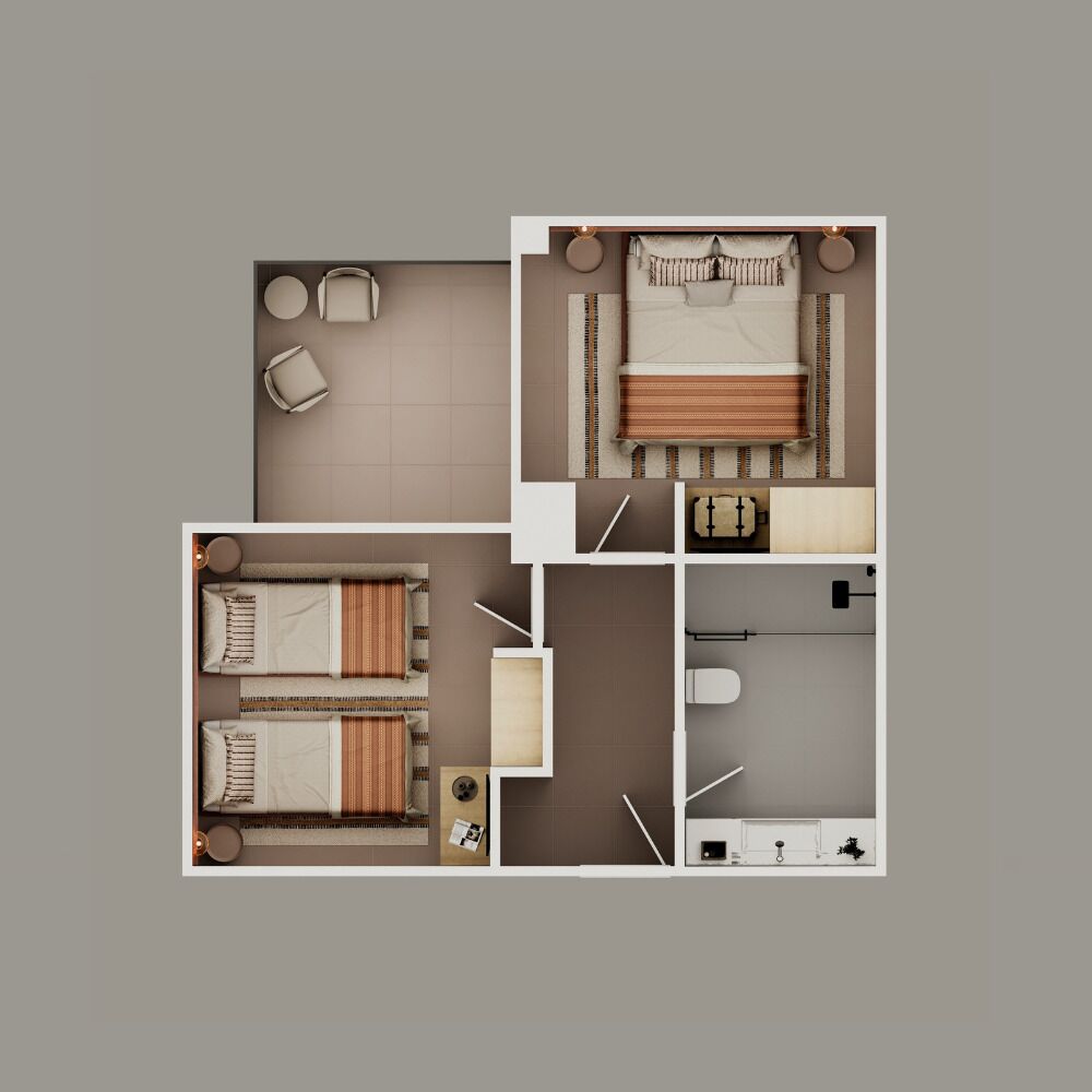 Club-Zimmer, 2 Schlafzimmer, 2 Bäder | Minibar, Zimmersafe, Schreibtisch, laptopgeeigneter Arbeitsplatz