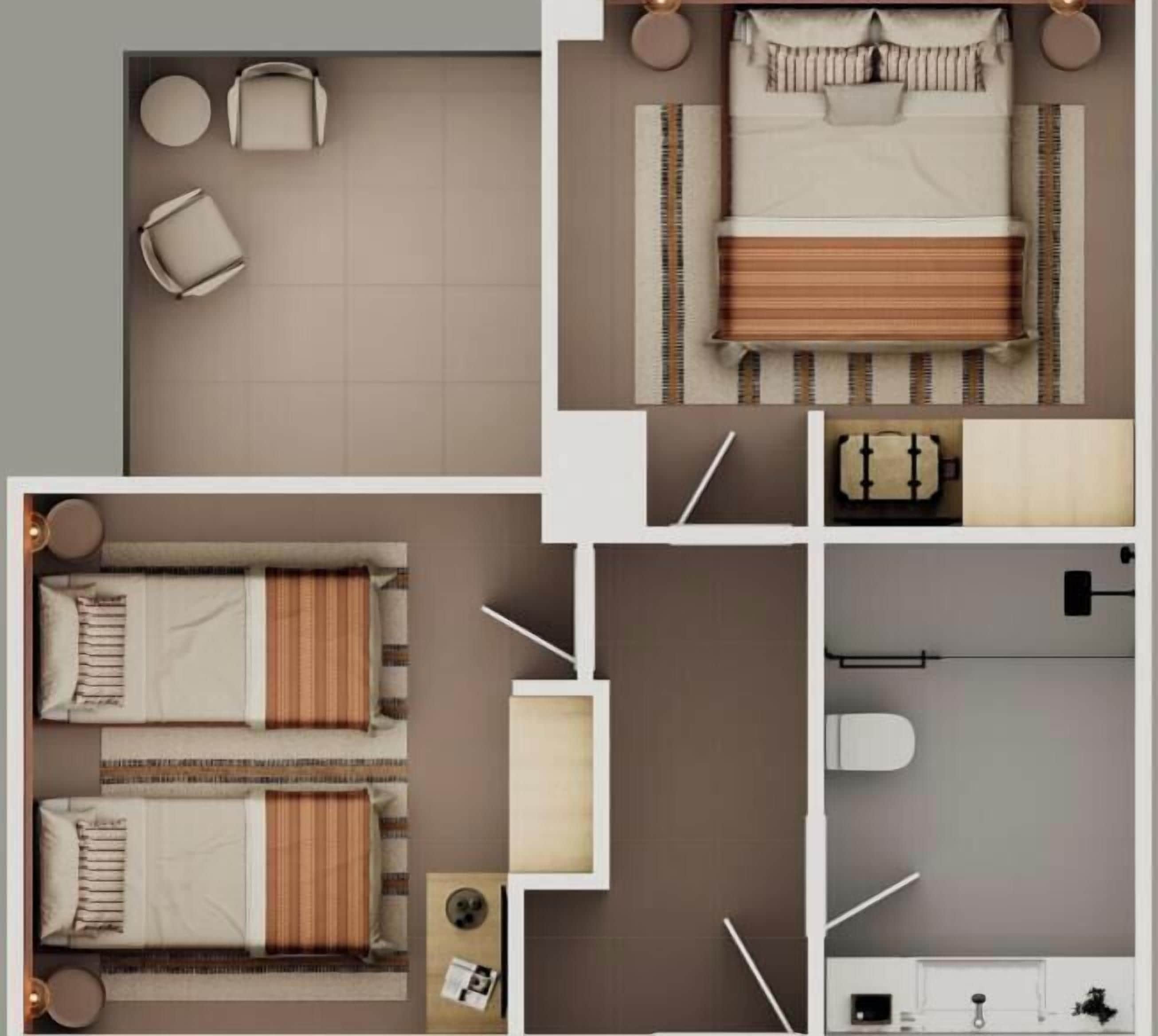 Club Family Room | Minibar, in-room safe, desk, laptop workspace