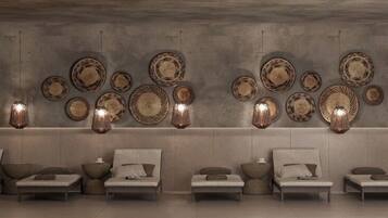 Turkish bath, body treatments, facials, manicures and pedicures