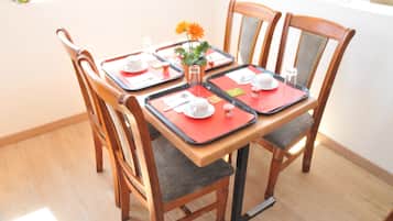 Daily buffet breakfast (EUR 8 per person)