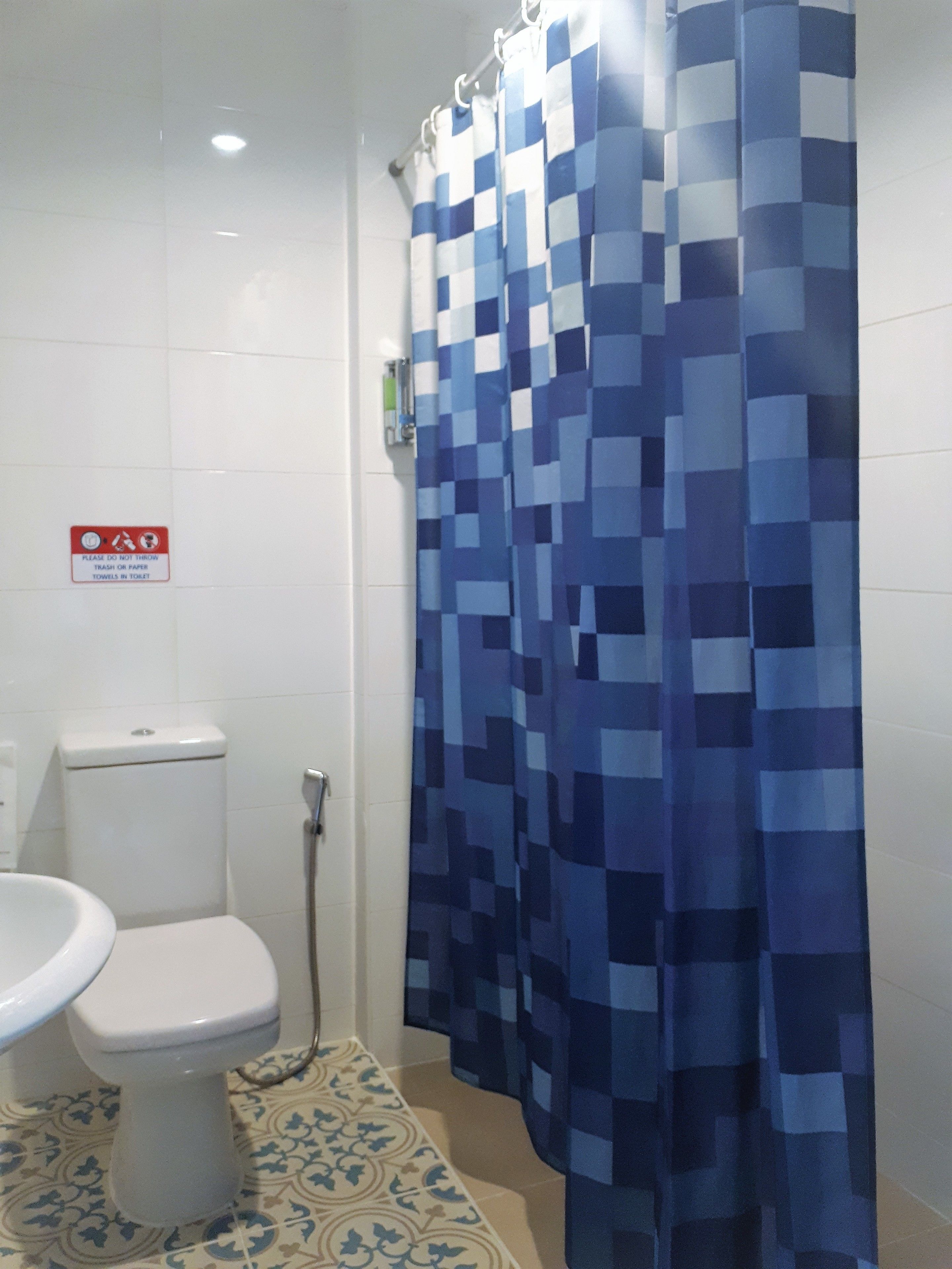 shower, free toiletries, hair dryer, slippers