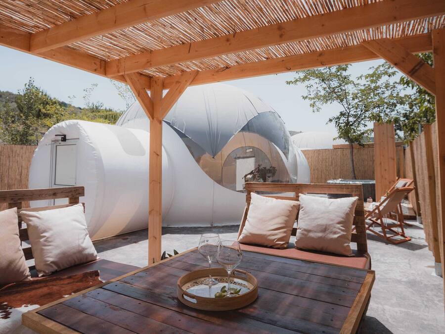 Superior-Ferienhütte (Bubble) | Terrasse/Patio