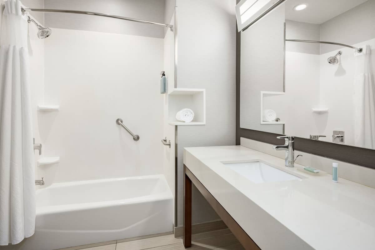 free toiletries, hair dryer, towels, soap