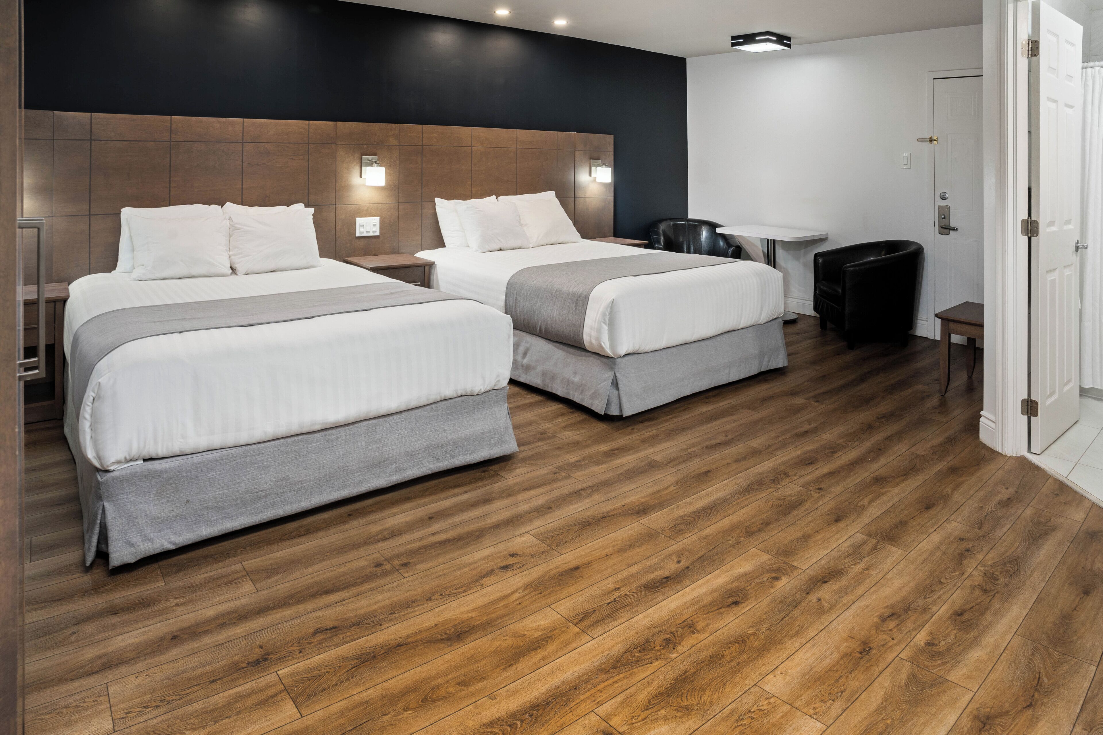 standard room, 2 double beds | minibar, desk, blackout curtains, soundproofing