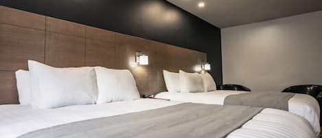 Standard Room, 2 Double Beds | Minibar, desk, blackout drapes, soundproofing
