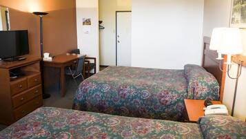 Standard Room, 2 Queen Beds | Blackout drapes, free cribs/infant beds, free WiFi, bed sheets