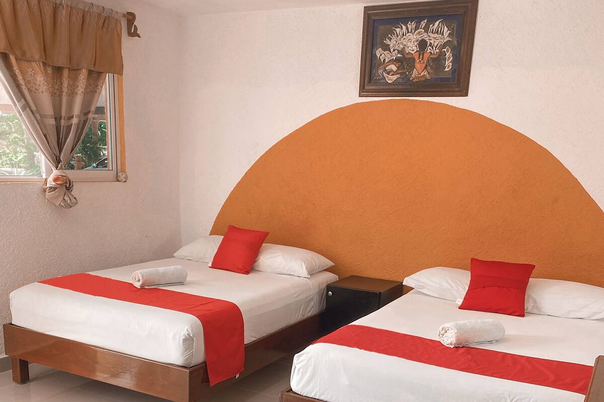 Standard Room, 2 Double Beds | Premium bedding, free WiFi, bed sheets