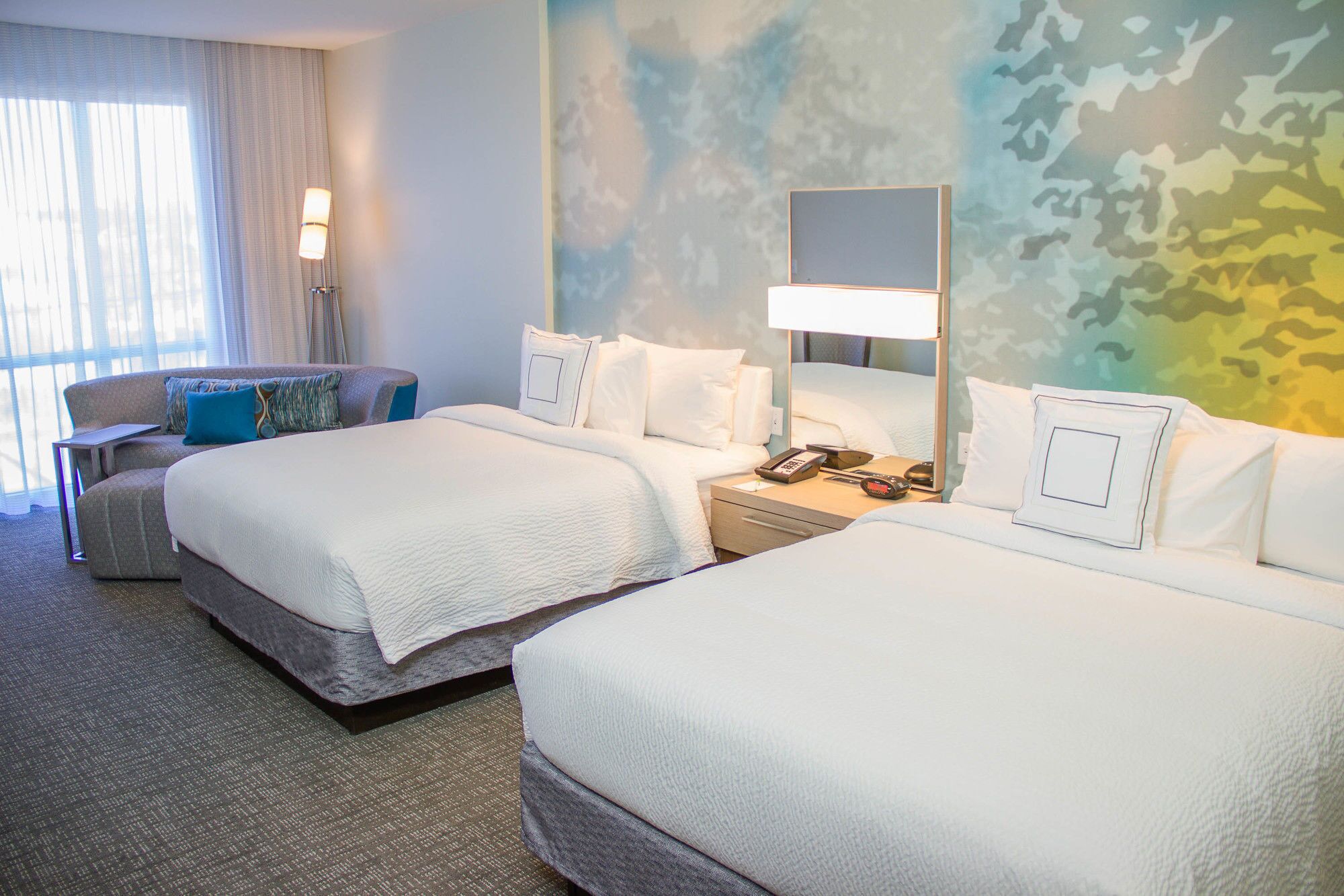 Standard Room, 2 Queen Beds | Desk, iron/ironing board, free WiFi, bed sheets