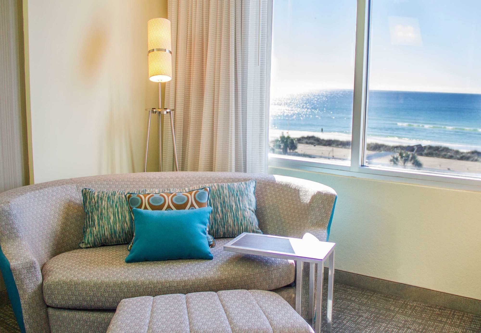 36-inch flat-screen TV with premium TV channels, TV