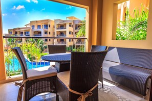 Family Apartment, 2 Bedrooms, Partial Sea View | Balcony view