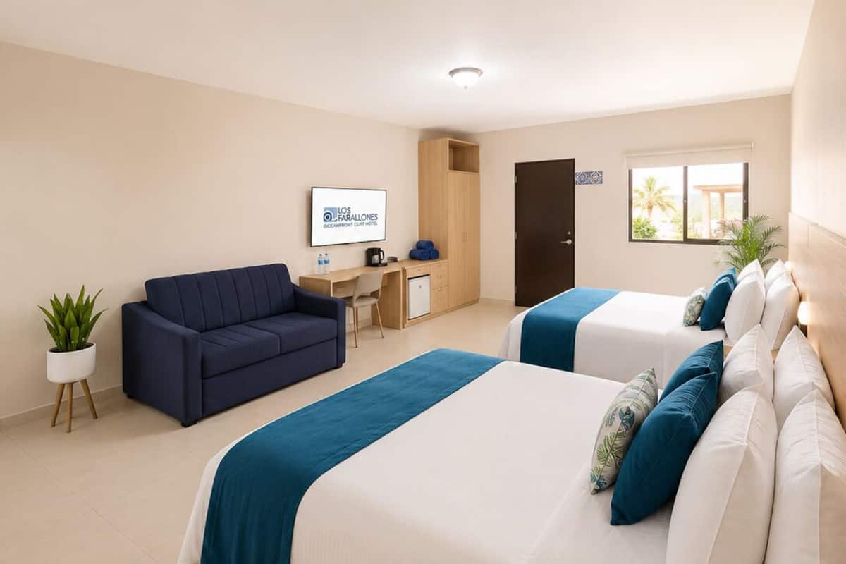 Ropa de cama de alta calidad y minibar 