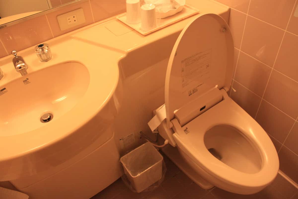 combined shower/bathtub, free toiletries, hair dryer, slippers