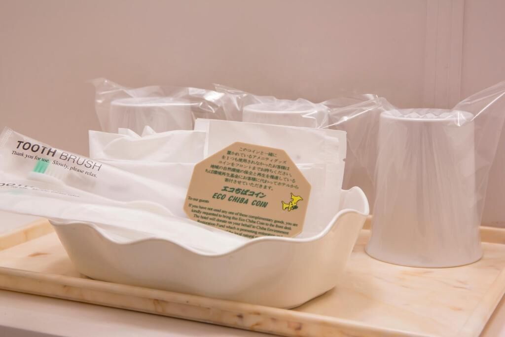 combined shower/bathtub, free toiletries, hair dryer, slippers