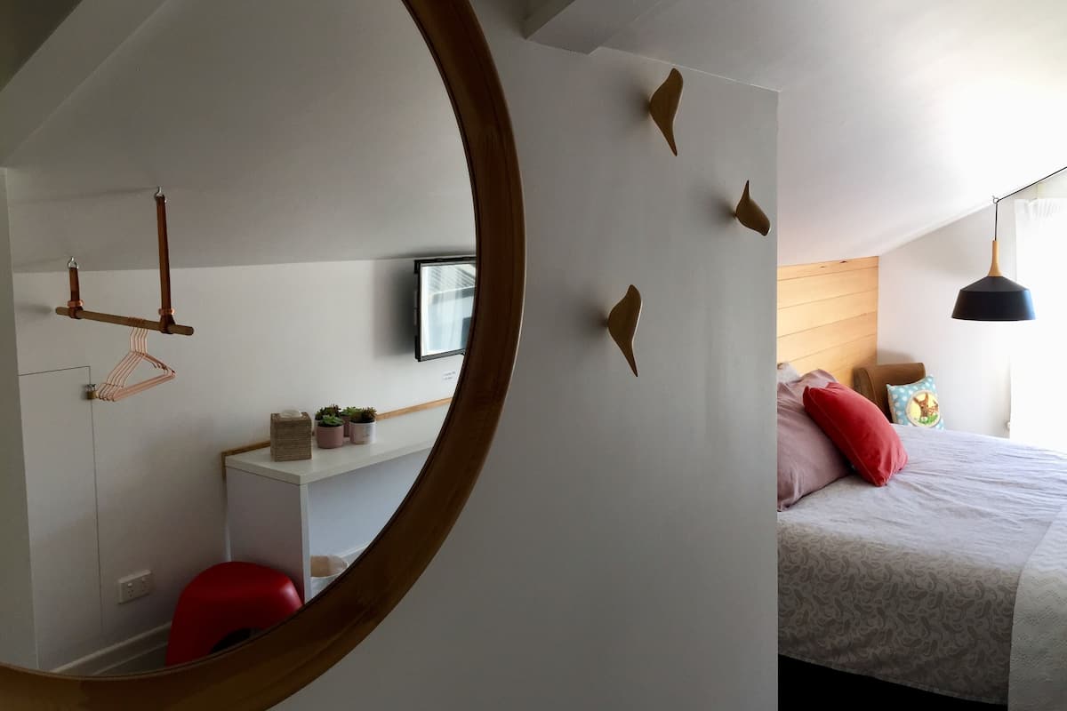 The Loft | 1 bedroom, premium bedding, desk, blackout drapes