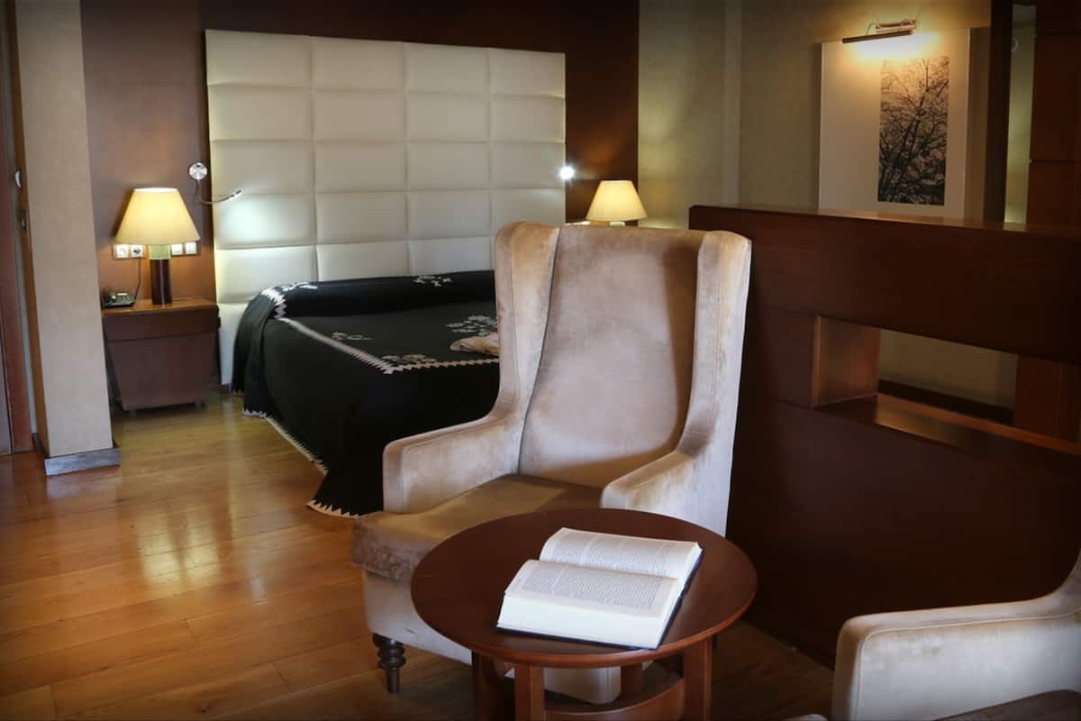 junior suite, balcony | minibar, in-room safe, desk, blackout curtains