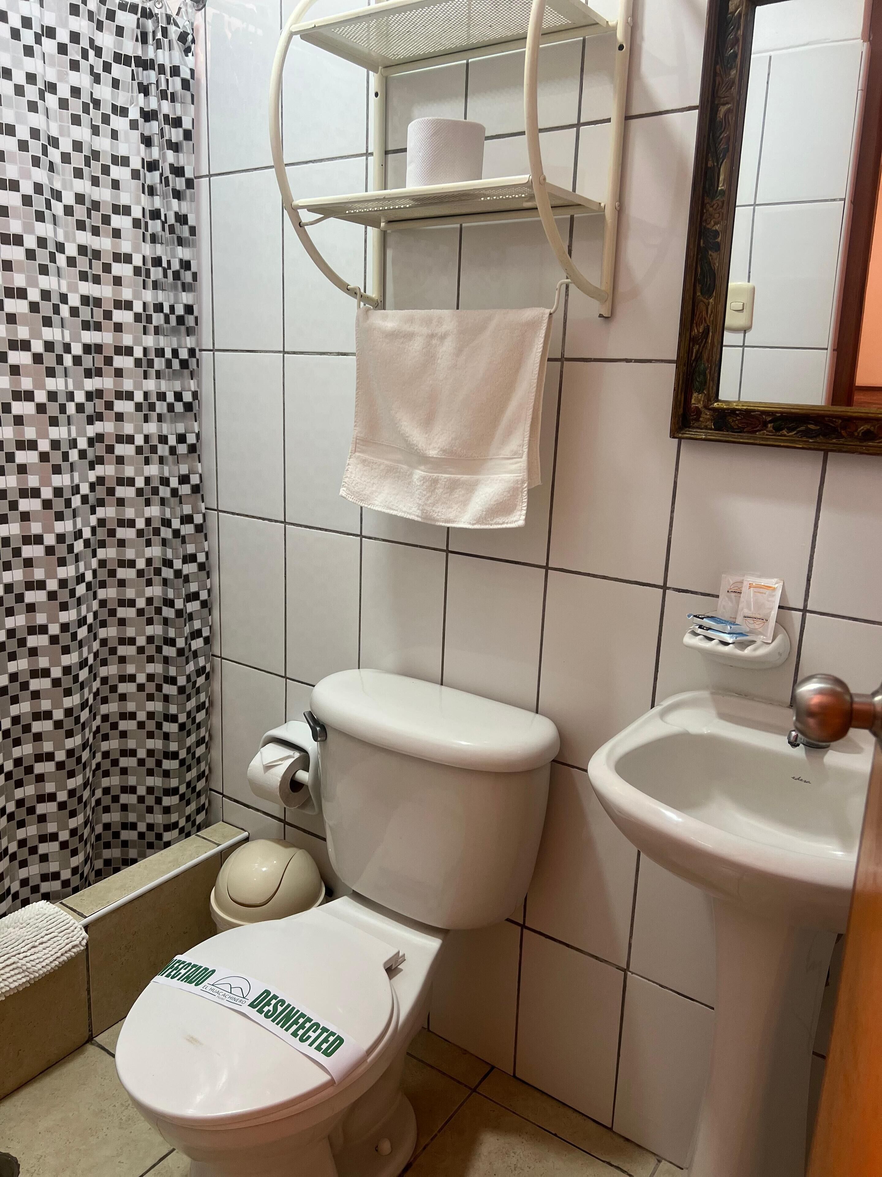 standard single room | bathroom | shower, free toiletries, towels