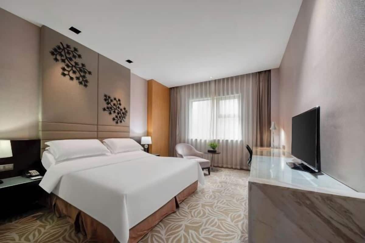 Minibar, két bảo mật tại phòng, đồng hồ báo thức 