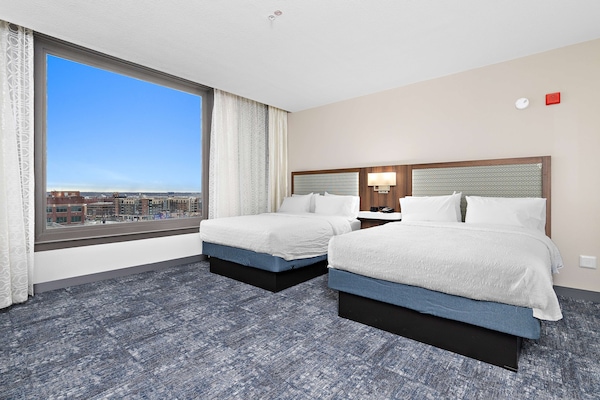 Room, 2 Queen Beds, Refrigerator & Microwave | In-room safe, laptop workspace, blackout drapes, free WiFi