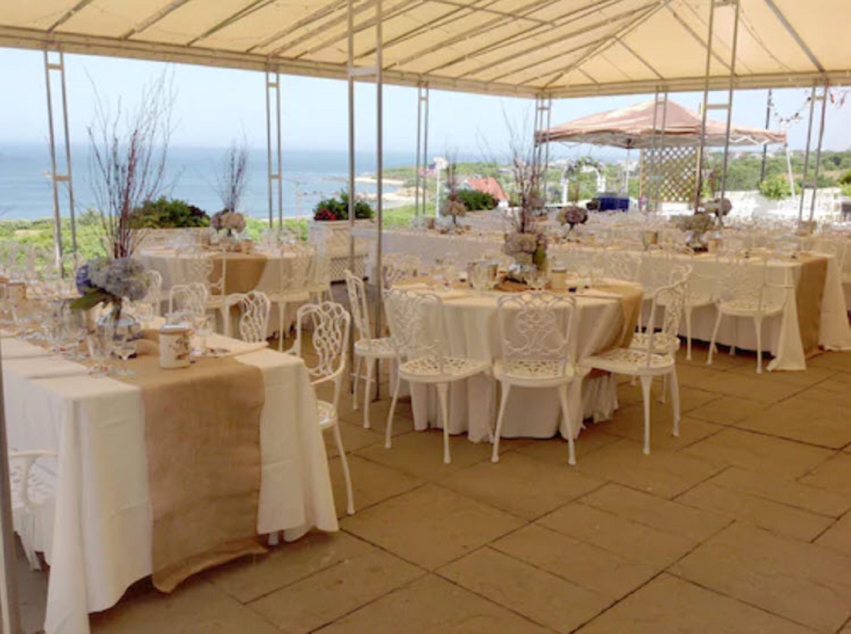 outdoor banquet area