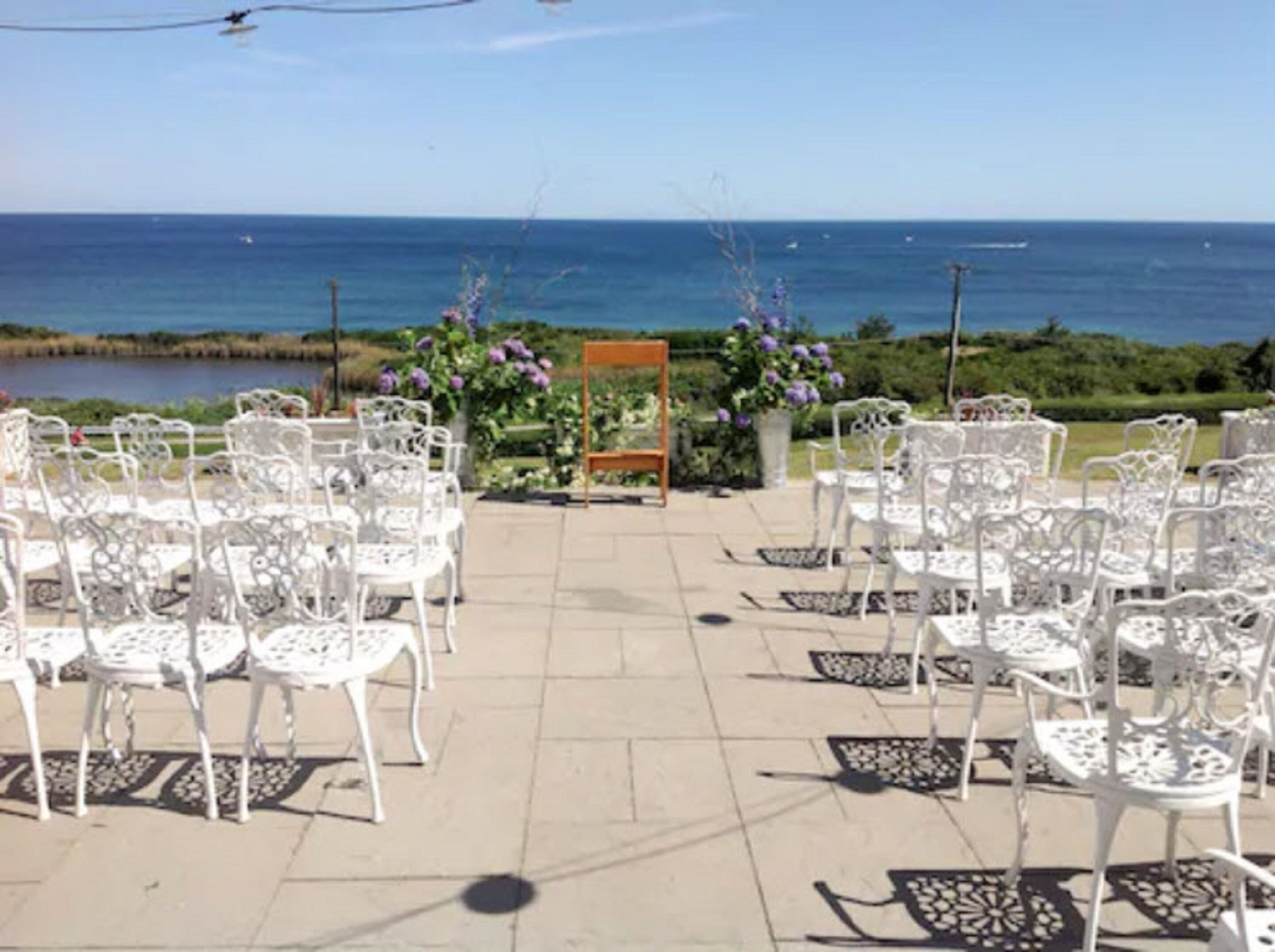 outdoor wedding area