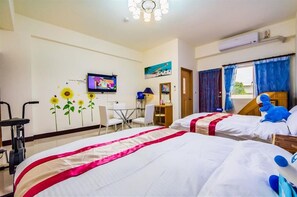 Blue Quadruple Room