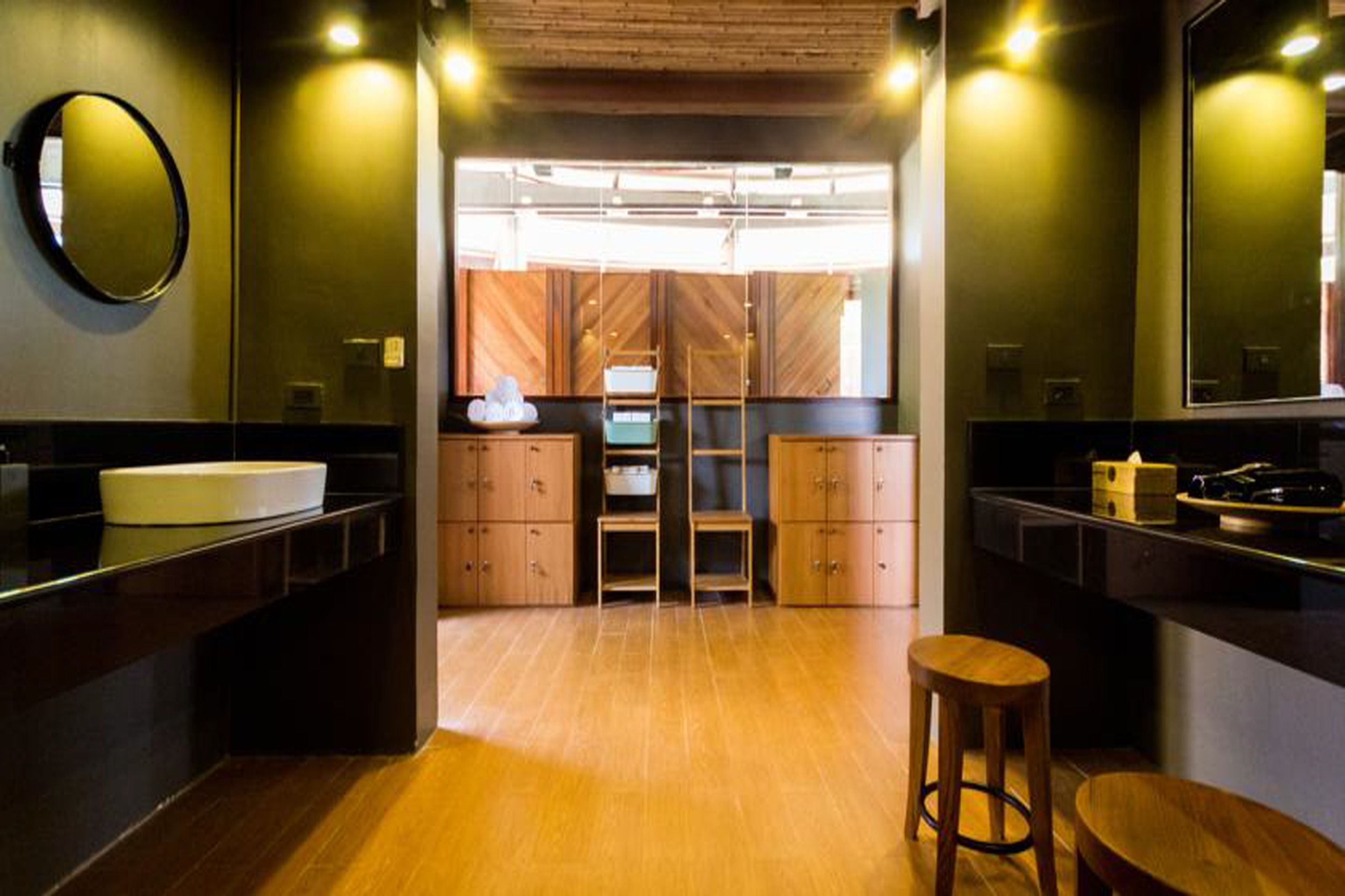 eco safari tent - share bathroom | bathroom | hair dryer, bathrobes, slippers, towels