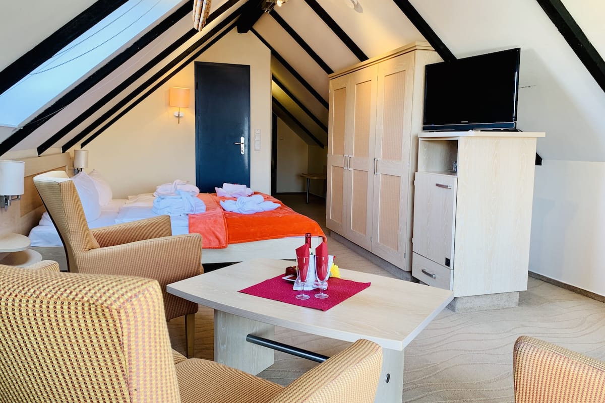 studio pethouse | living area | flat-screen tv