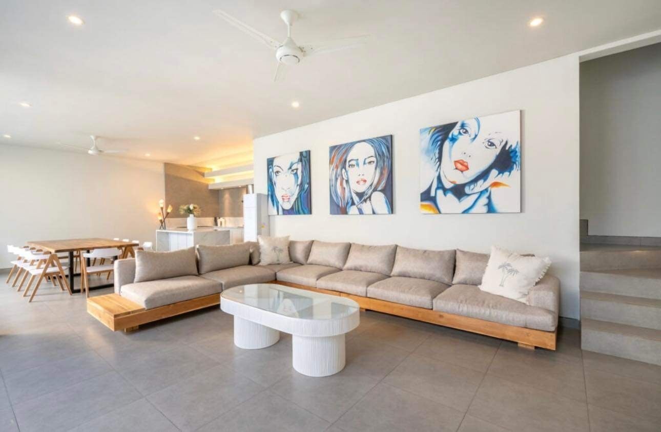 50-inch flat-screen TV with satellite channels, TV, DVD player